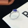 New Arrival Three Stones Vvs Baguette Cut Moissanite Diamond & Lab Grown Sapphire Engagement Ring for Women 3