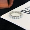 Classic Moissanite Ring Eternity Wedding Bands Engagement Oval Diamond S925 Sterling Silver Stackable Rings Jewelry for Women 5