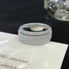 Custom-Designed Hip-Hop Iced-out Sterling Silver 925 Men′s High-End Rotary Jewelry Moissanite and Diamond Ring 2