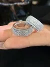 Custom-Designed Hip-Hop Iced-out Sterling Silver 925 Men′s High-End Rotary Jewelry Moissanite and Diamond Ring 6