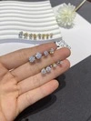 Latest 0.5CT-1.0CT Four-Claw Round Diamond Stud Earrings Gold Plate S925 Moissanite Diamond Stud Earrings 3