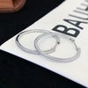 New Design Lady Gift Party Engagement Wedding Jewelry White Gold Plate S925 Moissanite Earring 6