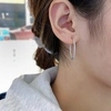 New Design Lady Gift Party Engagement Wedding Jewelry White Gold Plate S925 Moissanite Earring 5