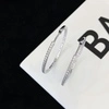 New Design Lady Gift Party Engagement Wedding Jewelry White Gold Plate S925 Moissanite Earring 4