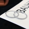 New Design Lady Gift Party Engagement Wedding Jewelry White Gold Plate S925 Moissanite Earring 2