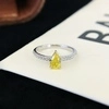 18k Gold 0.5ct Yellow Pear Lab Grown Diamond Engagement Ring for Women Gift Fashion Lab Diamond Jewelry with IGI 5