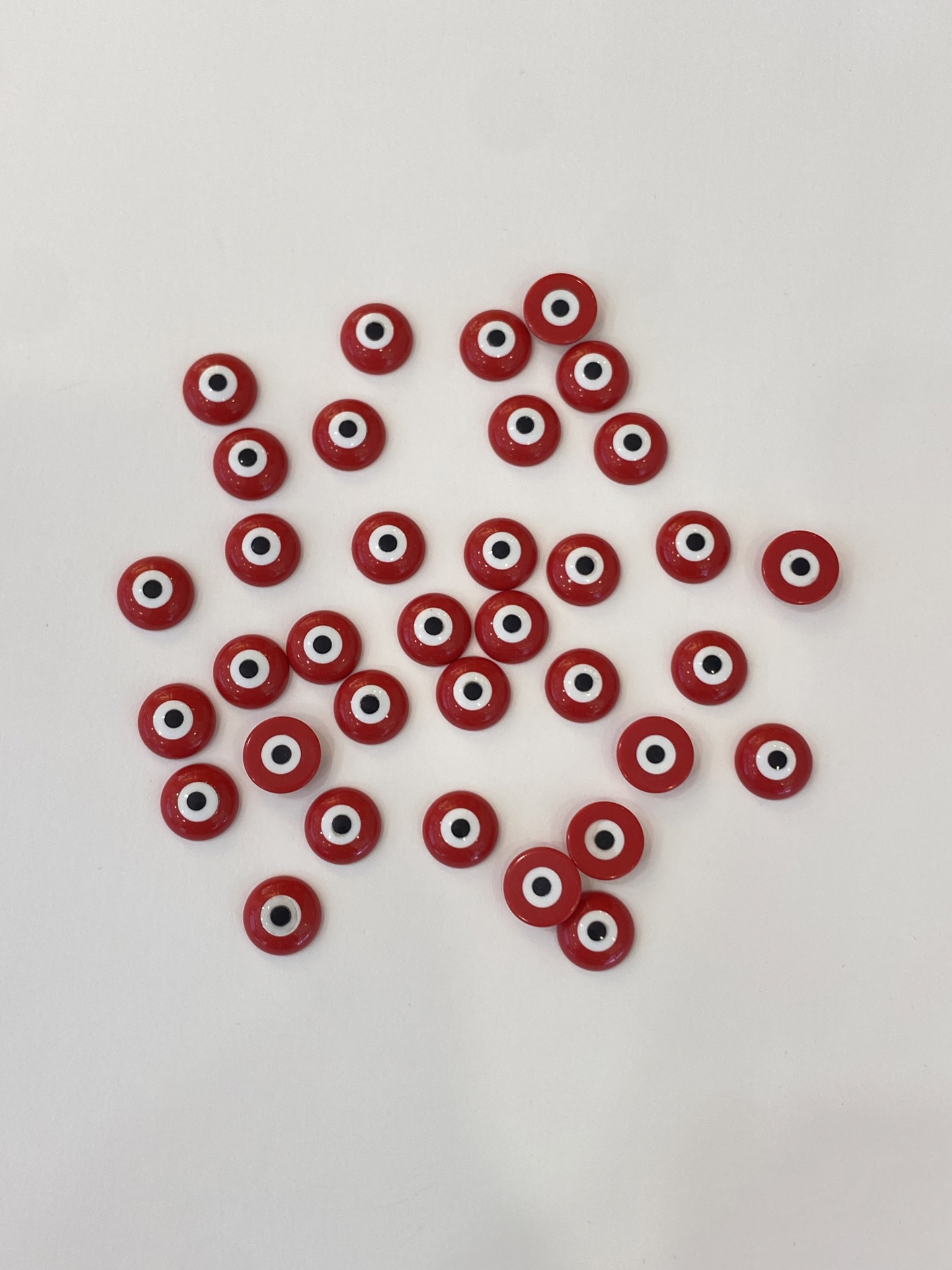 Round Shape Loose Mother of Pearl Devil Eye Shell Beads for Jewelry Making 7