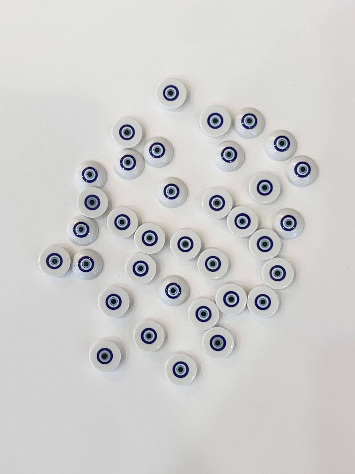 Round Shape Loose Mother of Pearl Devil Eye Shell Beads for Jewelry Making 6