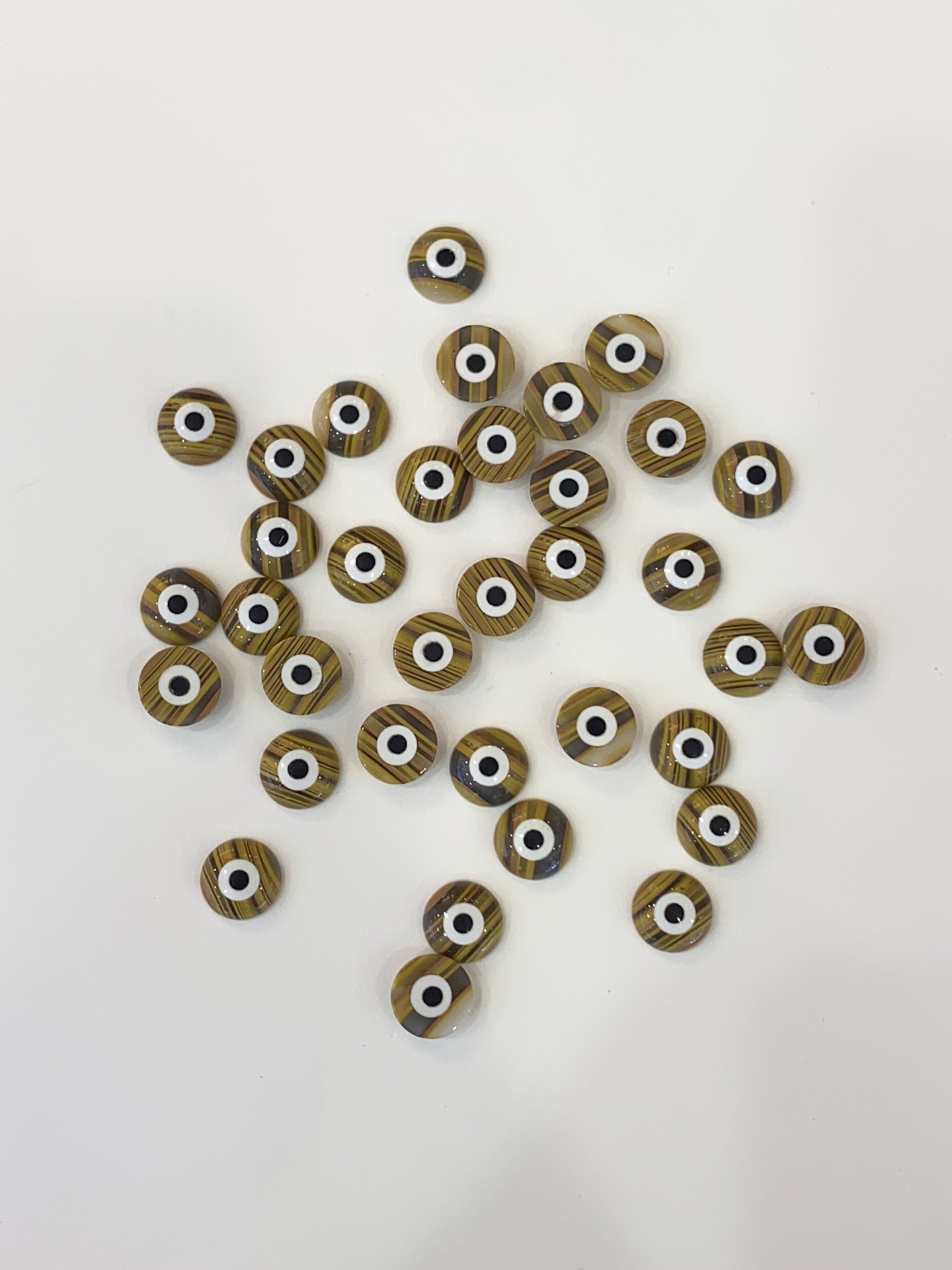 Round Shape Loose Mother of Pearl Devil Eye Shell Beads for Jewelry Making 5