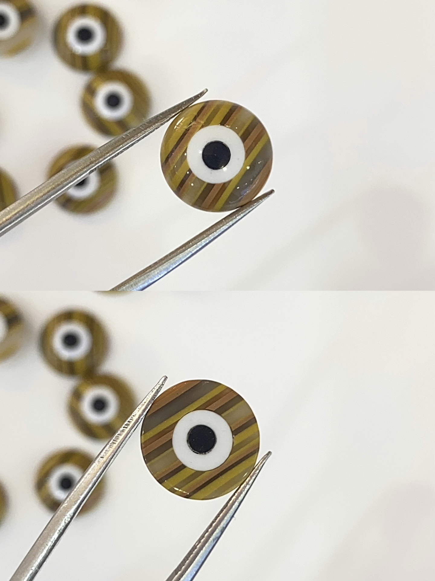 Round Shape Loose Mother of Pearl Devil Eye Shell Beads for Jewelry Making 8