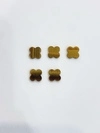 20mm Top Quality Natura White MOP Tiger Eye Turquoise blue Black Red Agate Lucky Four Leaf Clover Loose Bead for DIY Jewelry 8