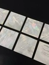 50x50x2mm Double Flat Shell Natural White Mother of Pearl Square Sheet Gemstone 6