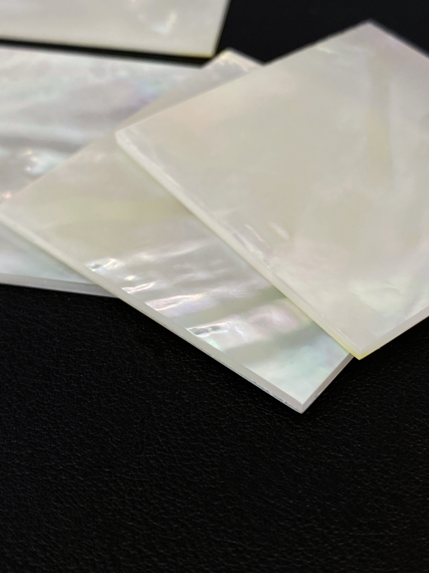 50x50x2mm Double Flat Shell Natural White Mother of Pearl Square Sheet Gemstone 4