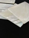 50x50x2mm Double Flat Shell Natural White Mother of Pearl Square Sheet Gemstone 4