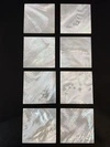 50x50x2mm Double Flat Shell Natural White Mother of Pearl Square Sheet Gemstone 2