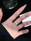 Emerald Cut Lab Grown Diamond Wedding Band 14K white gold Men Diamond Ring 4