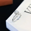 0.5ct Lab Created Diamond Engagement Ring Certificated Round 2 Layer creative design Wedding Ring for Women Girls 6