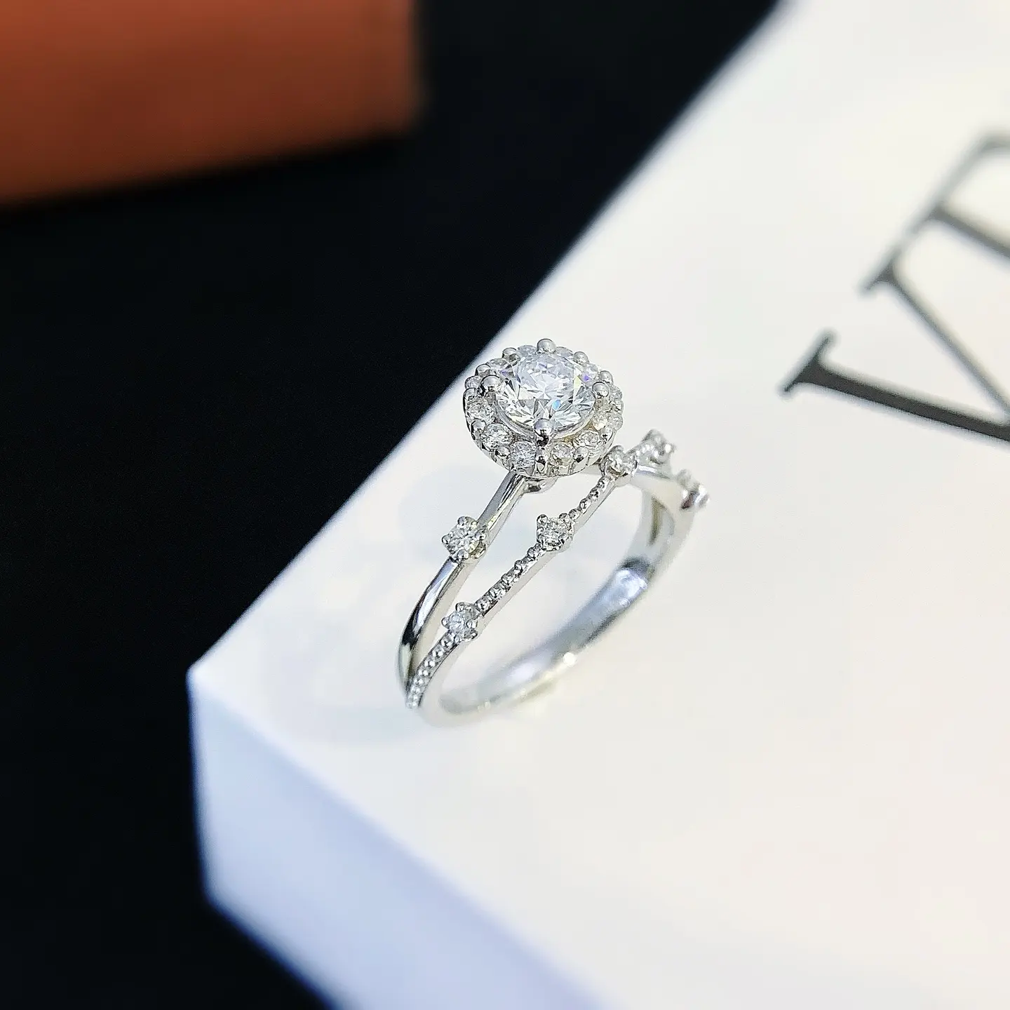 Comfortable Lab Diamond Halo Ring for Wholesale 6