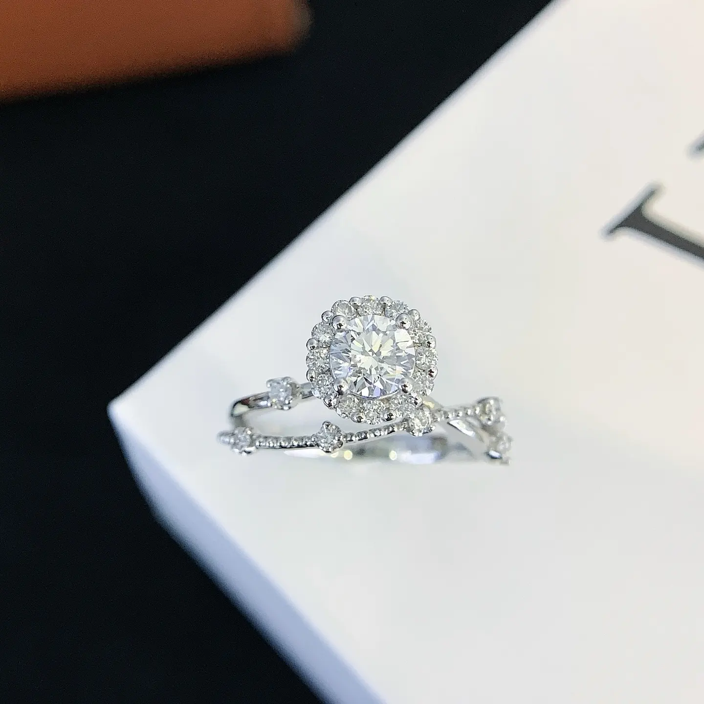 Comfortable Lab Diamond Halo Ring for Wholesale 3