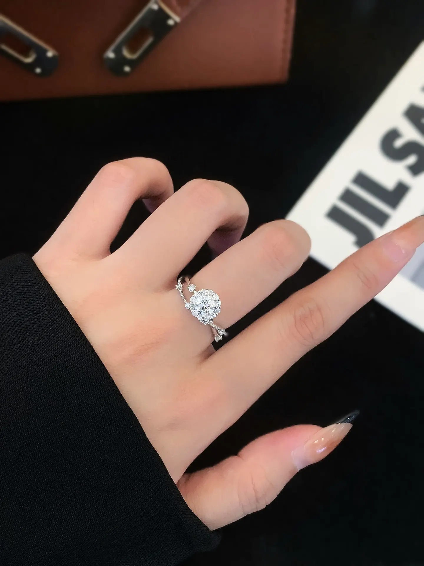 Comfortable Lab Diamond Halo Ring for Wholesale 4