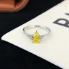 Classic Single Yellow Diamond Ring with Solitaire Setting Classic Single Yellow Diamond Ring 2