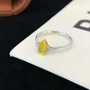 Classic Single Yellow Diamond Ring with Solitaire Setting Classic Single Yellow Diamond Ring 6