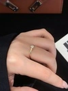 Fine Jewelry 18k Yellow Gold 0.2ct Heart Lab Grown Diamond Rings bubble style for Women engagement gift 3