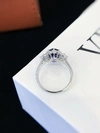 Princess Diana Ring, 5.40ct Lab-Grown Blue Sapphire Rings for Women, Halo Ring in 18K White Real Gold, Sapphire Engagement Rings for Women 6