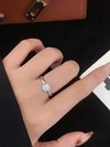 0.84 Carat Lab Diamond Engagement Ring,18K White Gold , DEF Color VVS Clarity, for Wedding Anniversary Promise Ring 4