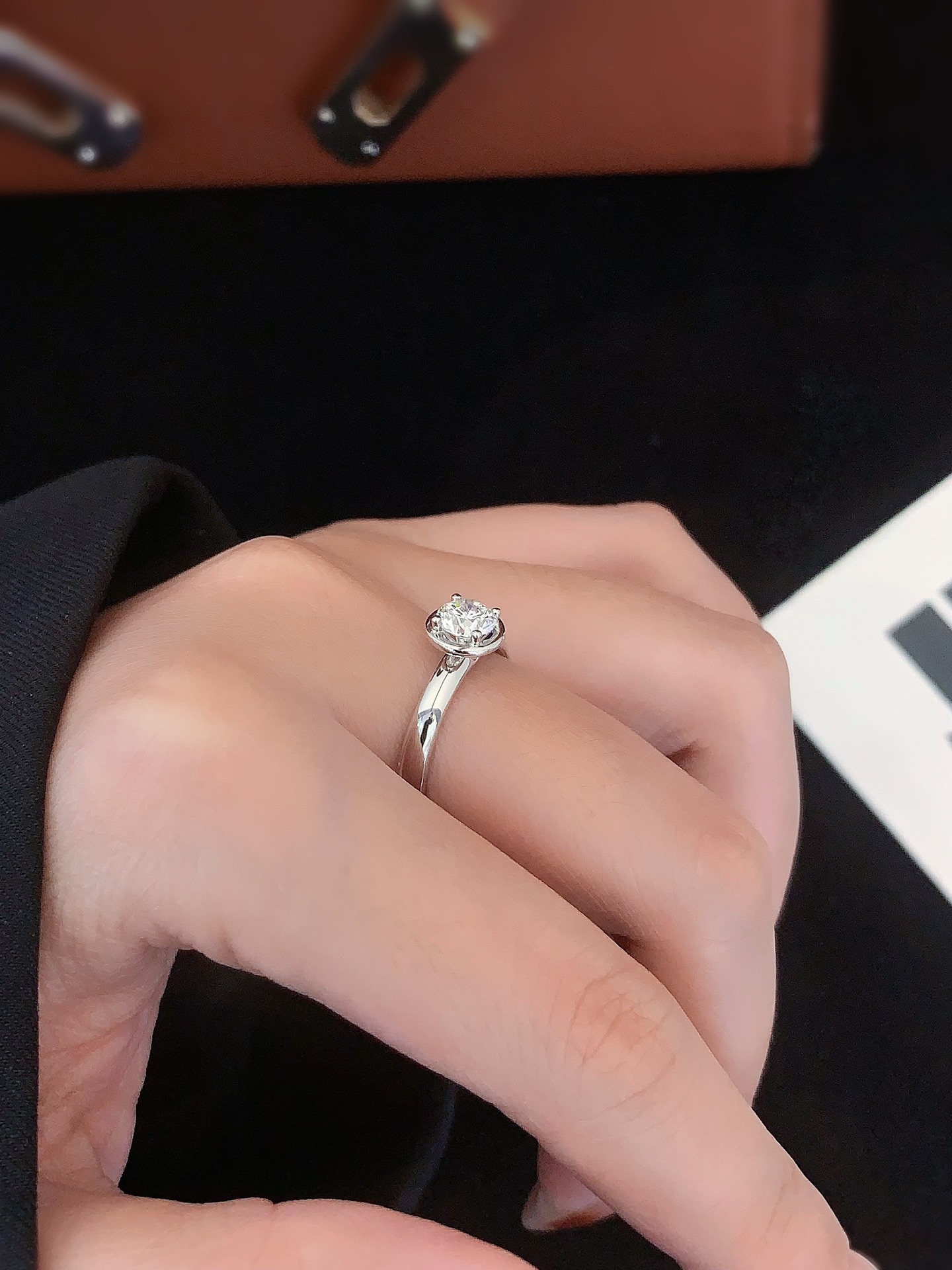 0.84 Carat Lab Diamond Engagement Ring,18K White Gold , DEF Color VVS Clarity, for Wedding Anniversary Promise Ring 3
