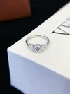 Round/Pear Cut Lab Diamond 3 Stones Engagement Rings D Color VVS1 18K White Gold Anniversary Wedding Promise Rings for Women 2