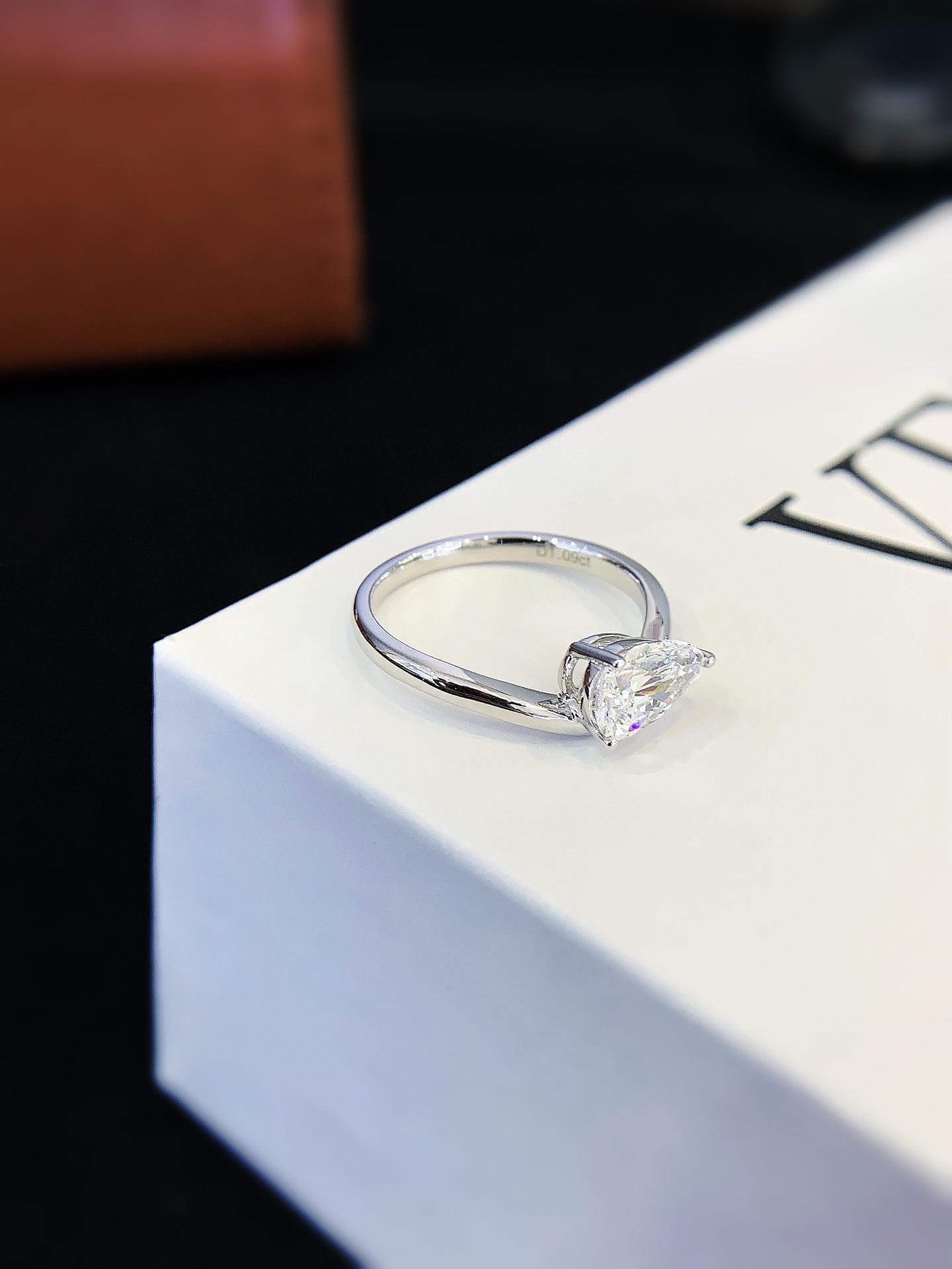Custom Lab Diamond Engagement Rings CVD HTHP Vvs Lab Grown Diamond 14K Gold Pear Cut Solitaire Ring for Men Women 6