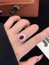 Brand New 925 Sterling Silver Lab Grown Ruby Rings for Women Vintage Engagement Rings for Her Gift Party Wedding Rings 2