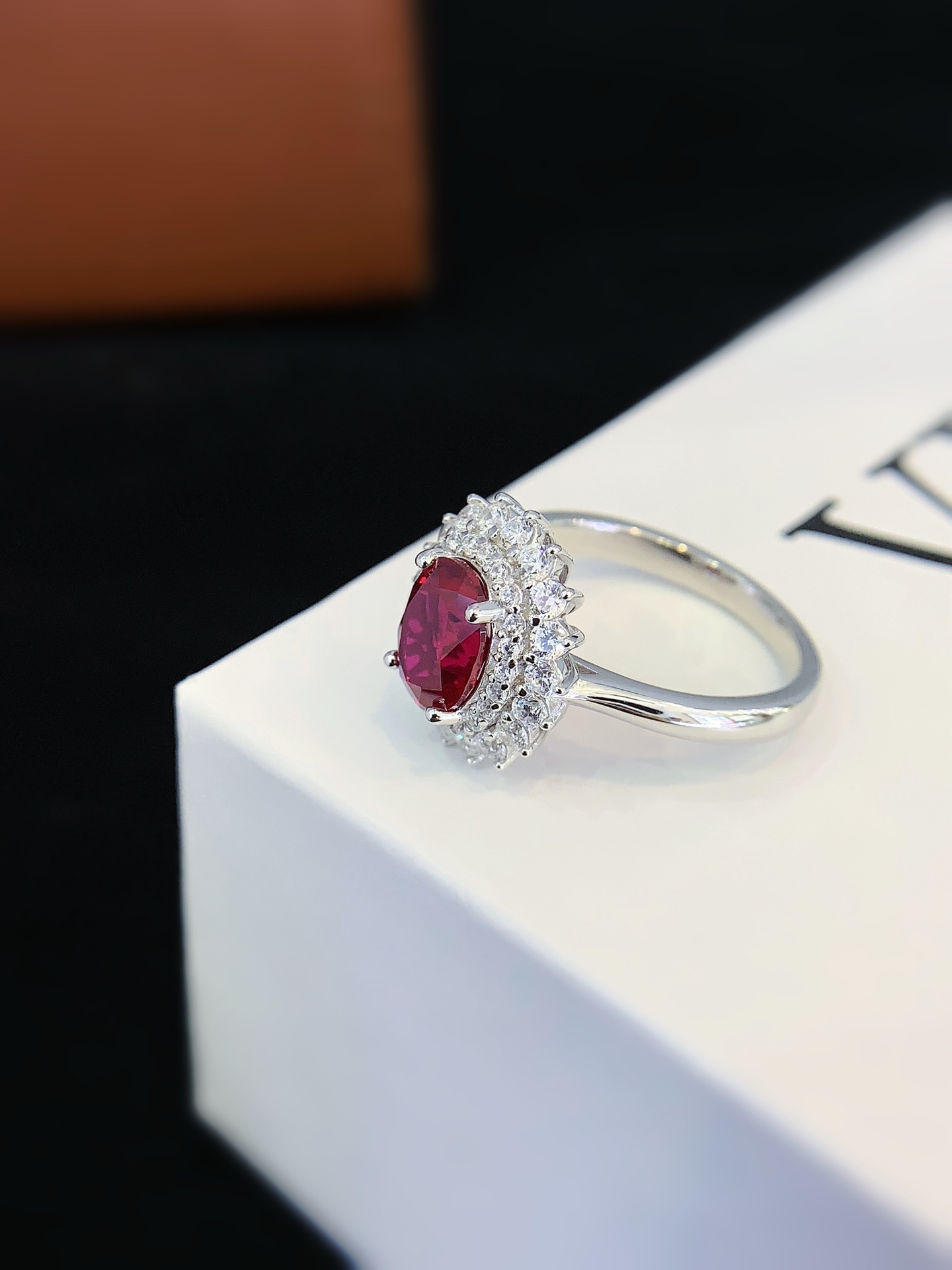 Brand New 925 Sterling Silver Lab Grown Ruby Rings for Women Vintage Engagement Rings for Her Gift Party Wedding Rings 6