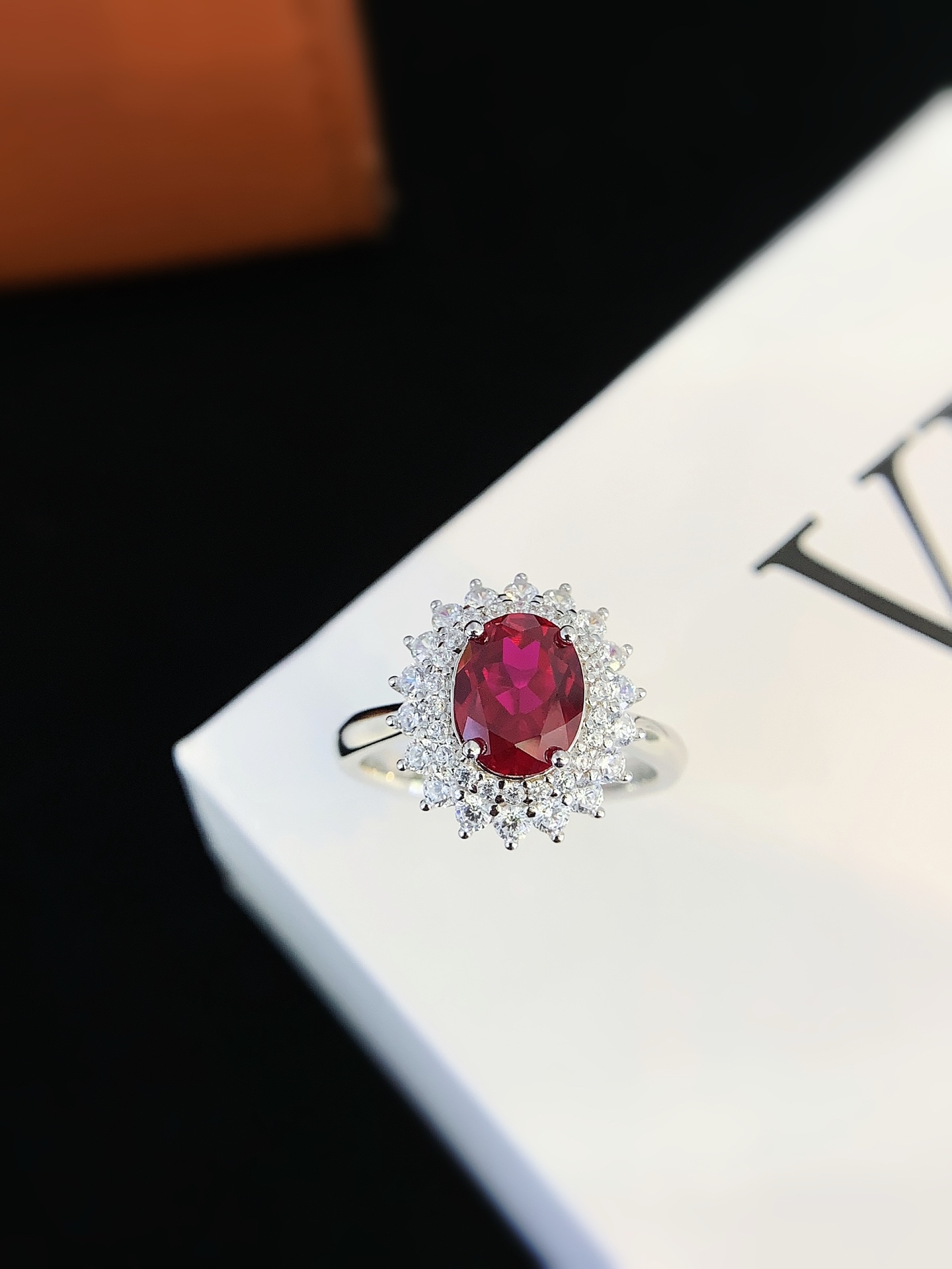 Brand New 925 Sterling Silver Lab Grown Ruby Rings for Women Vintage Engagement Rings for Her Gift Party Wedding Rings 4