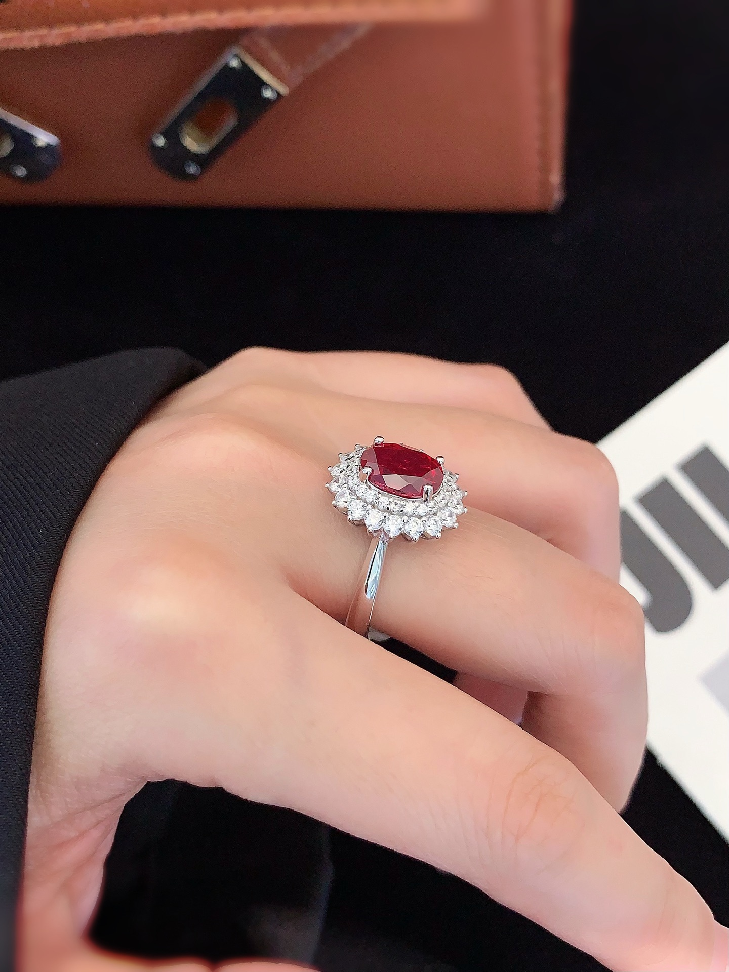 Brand New 925 Sterling Silver Lab Grown Ruby Rings for Women Vintage Engagement Rings for Her Gift Party Wedding Rings 3