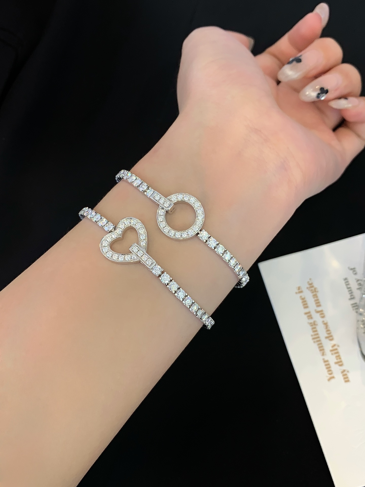 Fine Jewelry Iced Out 925 Sterling Silver Beaded Bracelet Tennis Bracelet 3mm 4mm 5mm Tennis Necklace