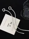 Fine Jewelry Iced Out 925 Sterling Silver Beaded Bracelet Tennis Bracelet 3mm 4mm 5mm Tennis Necklace 3