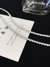 Fine Jewelry Iced Out 925 Sterling Silver Beaded Bracelet Tennis Bracelet 3mm 4mm 5mm Tennis Necklace 6