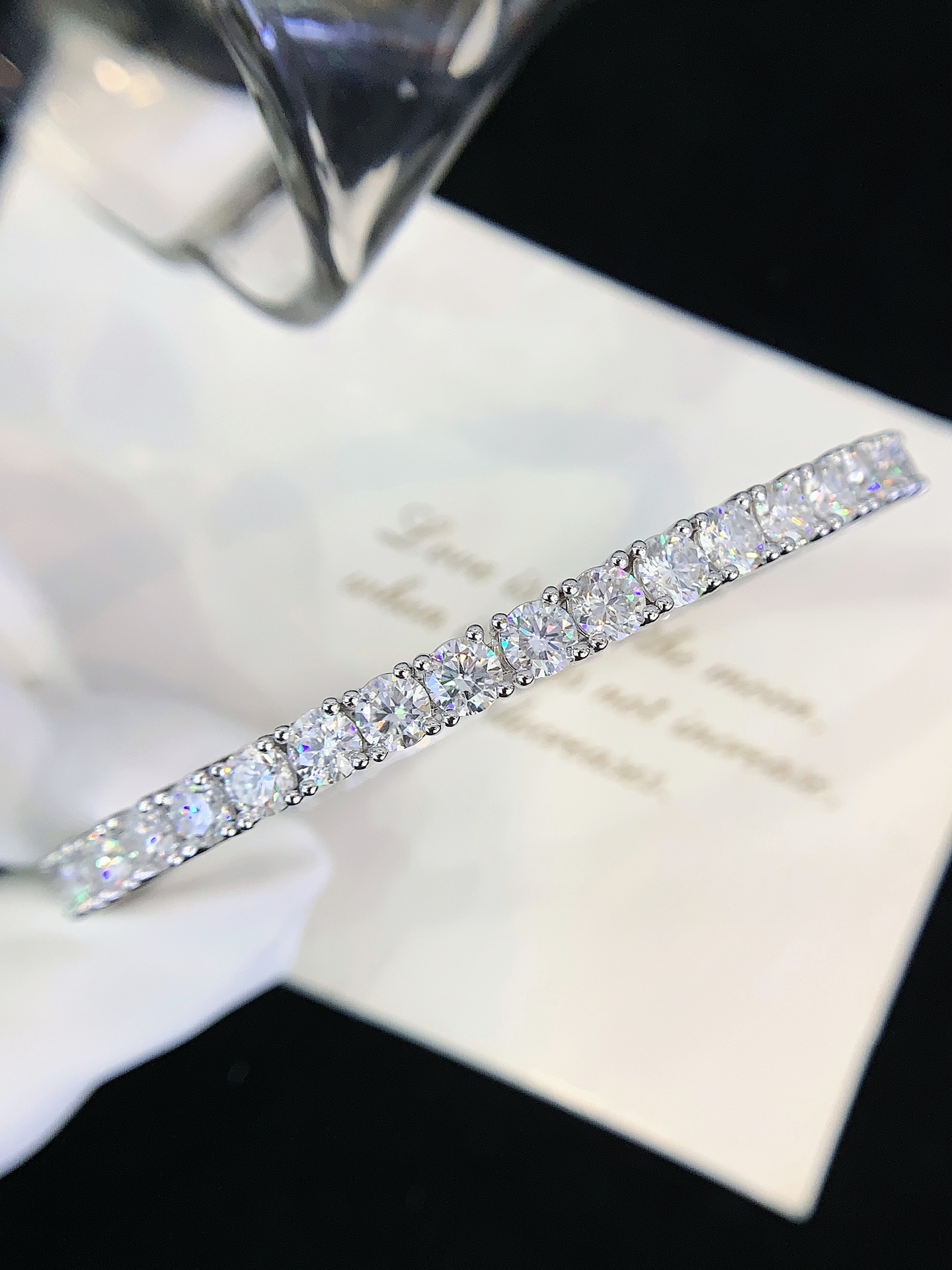 S925 Sterling Silver Hip Hop Jewelry 2mm 3mm 4mm 5mm 6.0mm VVS Moissanite Round Cut Tennis Bracelets with for Certificate 7