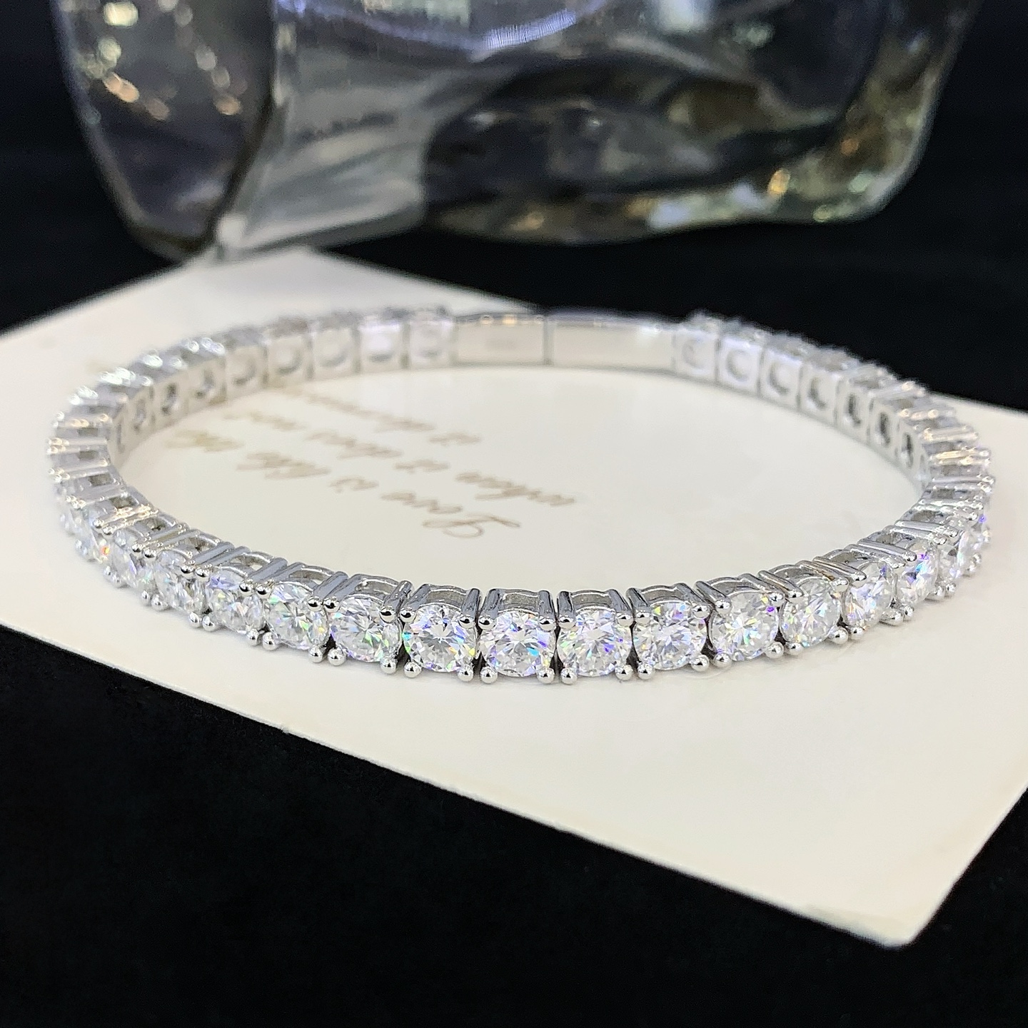S925 Sterling Silver Hip Hop Jewelry 2mm 3mm 4mm 5mm 6.0mm VVS Moissanite Round Cut Tennis Bracelets with for Certificate 3