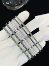 Wholesale Price Vvs Moissanite Diamond Full S925 Gold Plated Tennis Bracelet 2mm 3mm 4mm Black Green Moissanite Tennis Chain 2