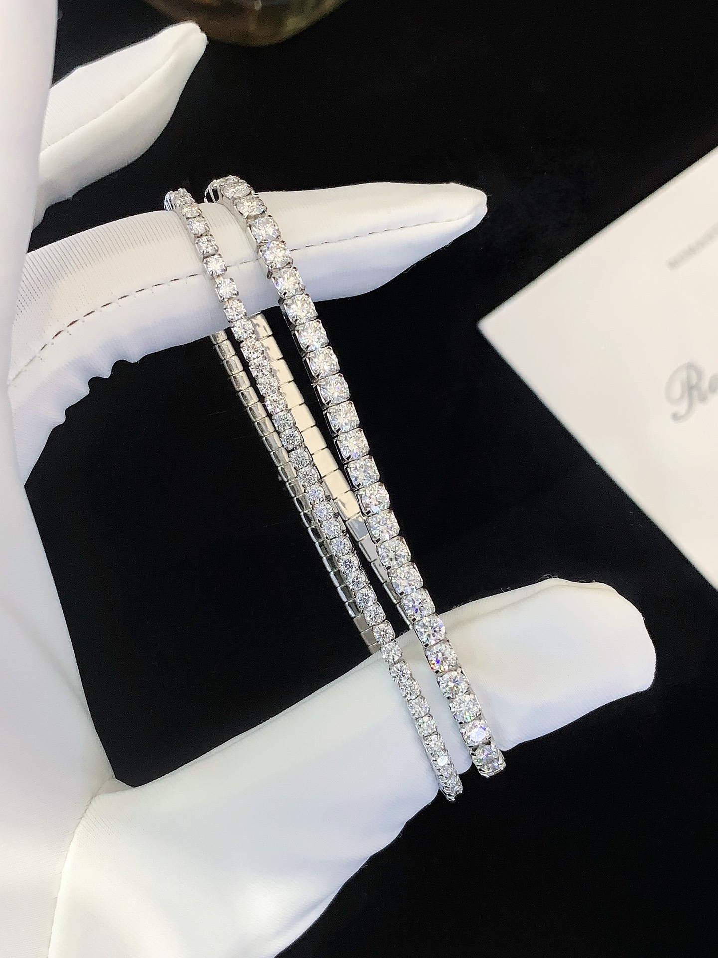Wholesale Price Vvs Moissanite Diamond Full S925 Gold Plated Tennis Bracelet 2mm 3mm 4mm Black Green Moissanite Tennis Chain 6