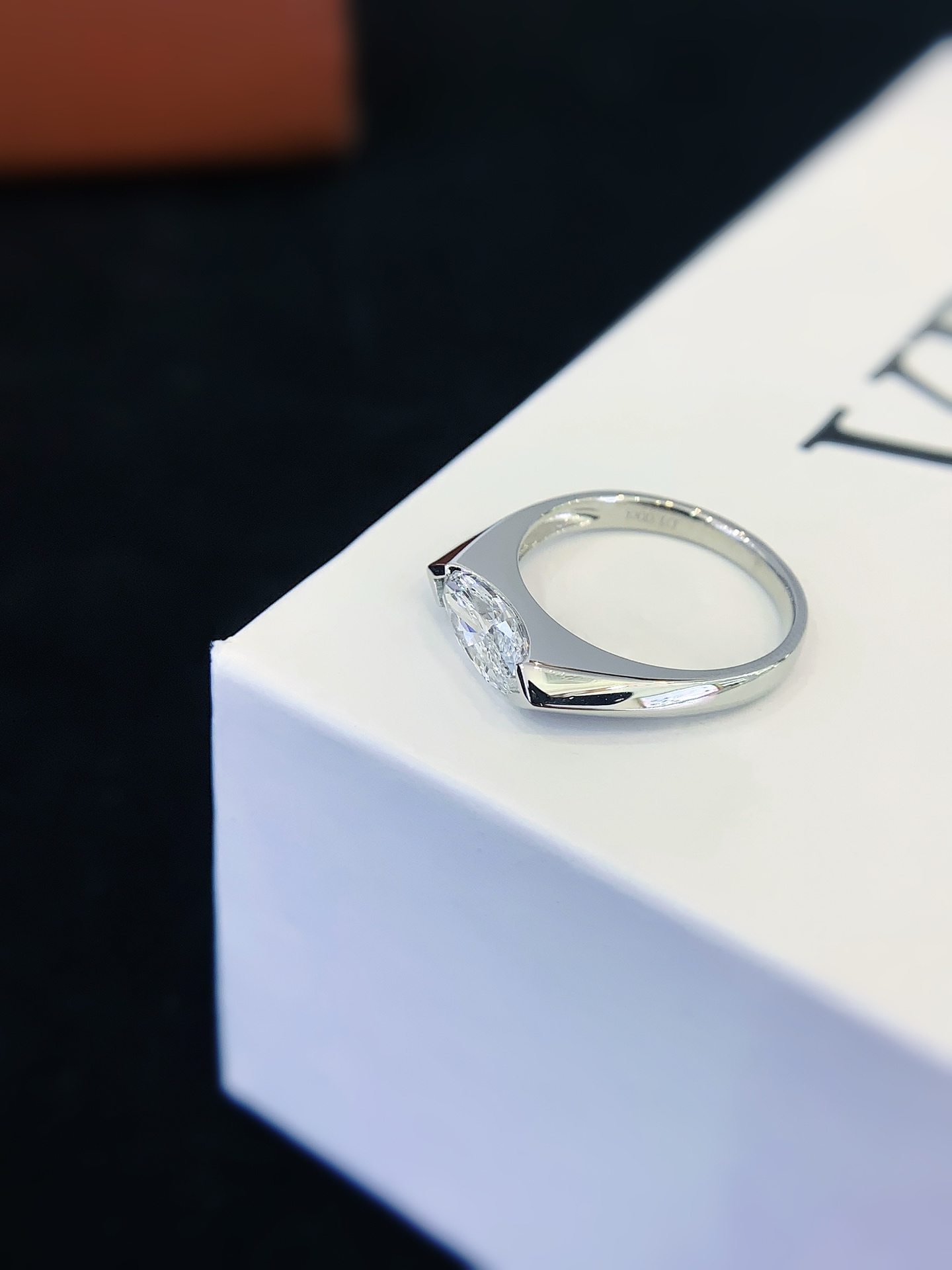 PT950 Marquise Cut Lab Grown Diamond Engagement Ring Solitaire Luxury Unisex Wedding Gift 6