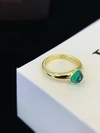 S925 Silver Ring Gold Platedt with 6 * 6mm Emerald Sugar Tower Ring for Women Engagement Birthday Gift 6