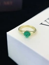 S925 Silver Ring Gold Platedt with 6 * 6mm Emerald Sugar Tower Ring for Women Engagement Birthday Gift 5