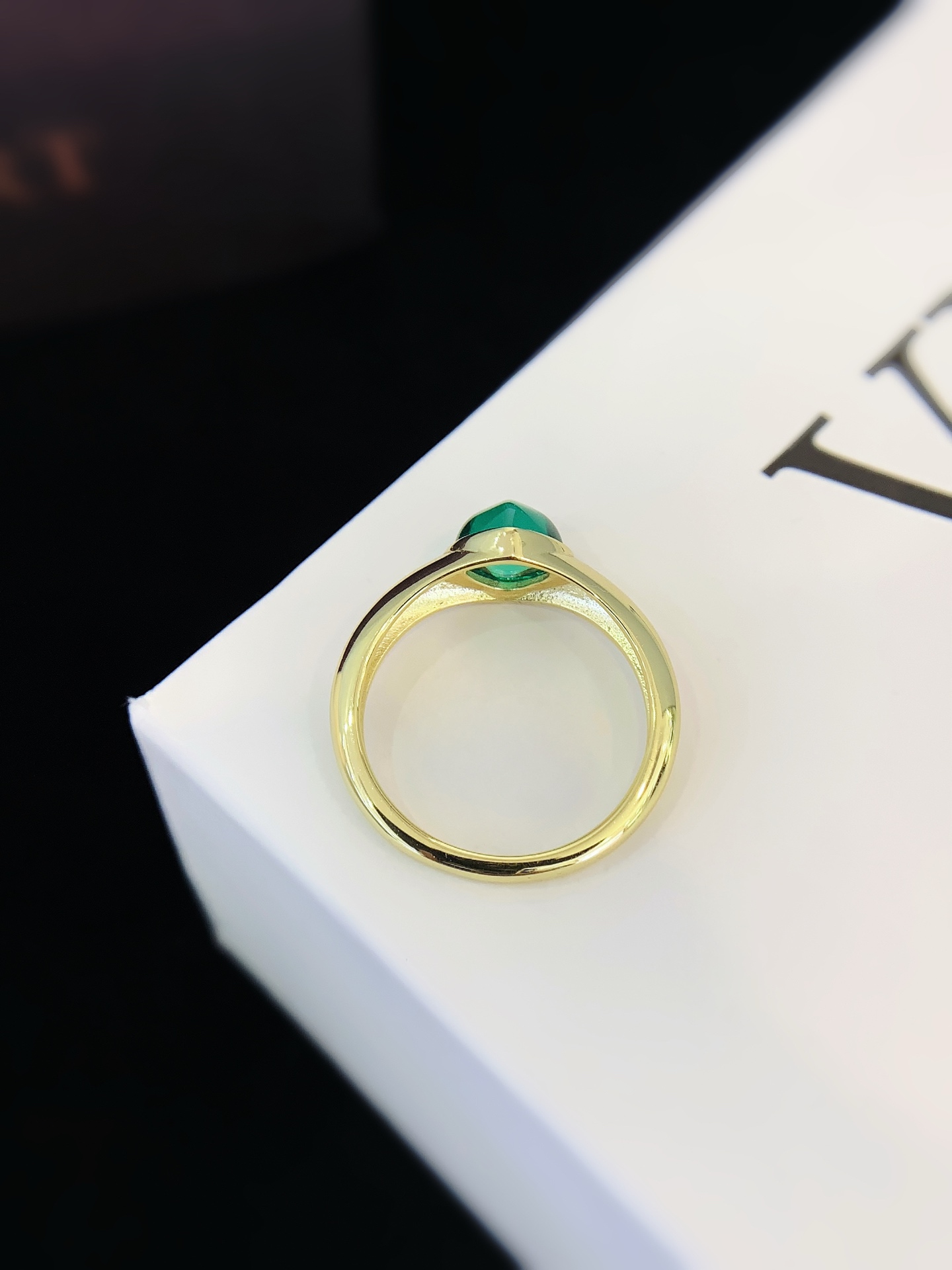 S925 Silver Ring Gold Platedt with 6 * 6mm Emerald Sugar Tower Ring for Women Engagement Birthday Gift 4