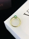 S925 Silver Ring Gold Platedt with 6 * 6mm Emerald Sugar Tower Ring for Women Engagement Birthday Gift 4