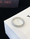 Classic 18k White Gold Full Moissanite Band Ring 3 layer Moissanite Rotating Ring for Women 4