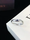 Elegant Jewelry Goldstones Jewelry 18K Yellow Gold Wide Band Chunky Dome Ring with Lab Sapphire Gemstone Men Ring 5